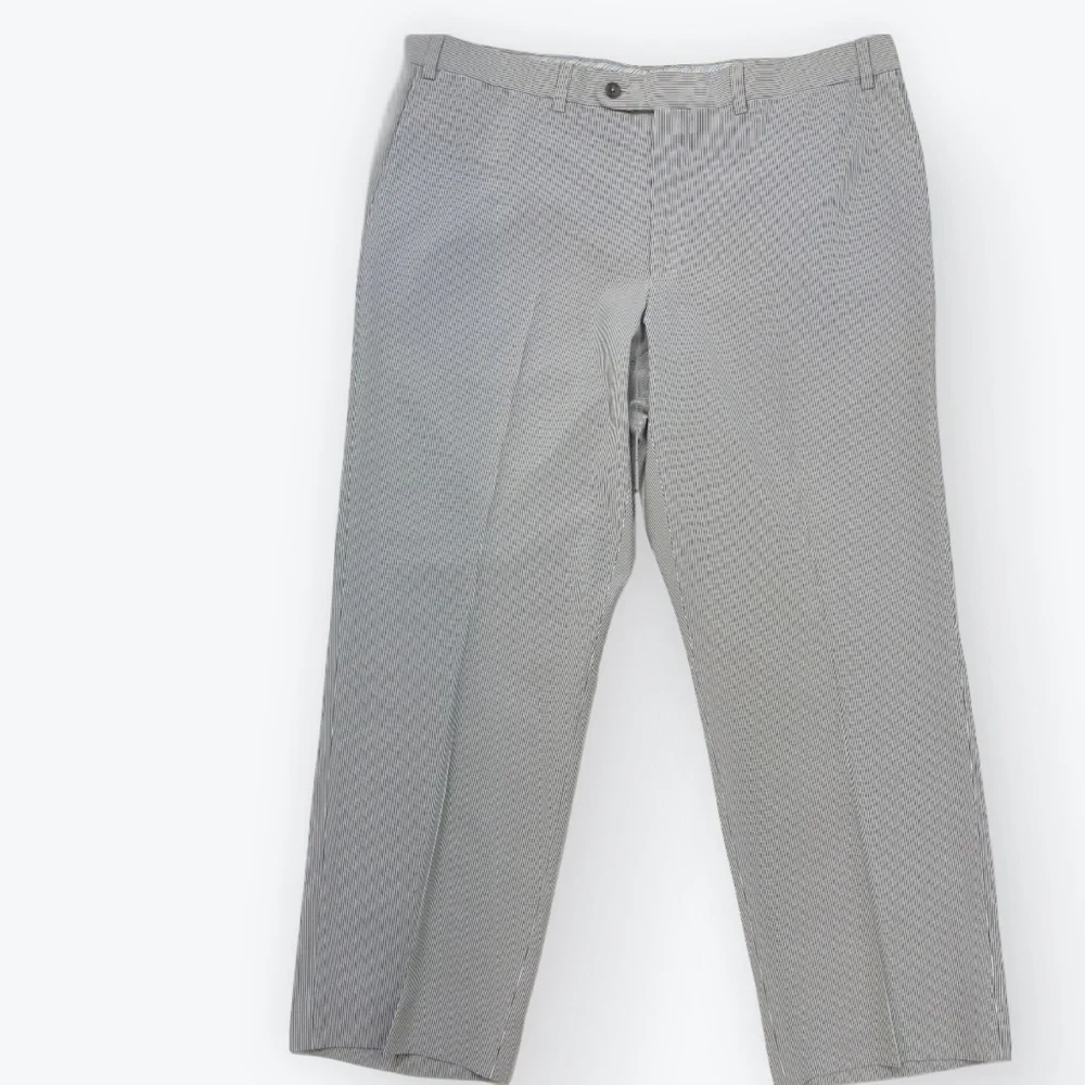 Riviera light blue & white pinstripe flat front lightweight slacks Trousers, 40R